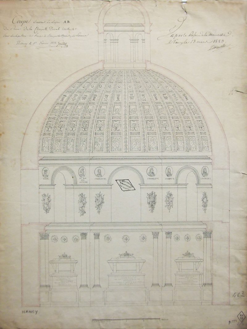 Agence Caillault ACMH – Chapelle des Cordeliers – Nancy – Coupe de 1823