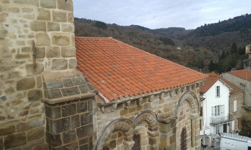 Agence Caillault ACMH – Collégiale Saint-Laurent d’Auzon – Couverture du chevet restaurée