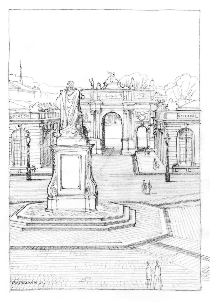 Agence Caillault ACMH – Place Stanislas – Nancy – Perspective par Denis Dodeman