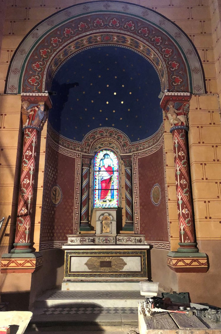 Agence Caillault ACMH – ISSOIRE – Abbatiale Saint-Austremoine – Chapelle sud après restauration