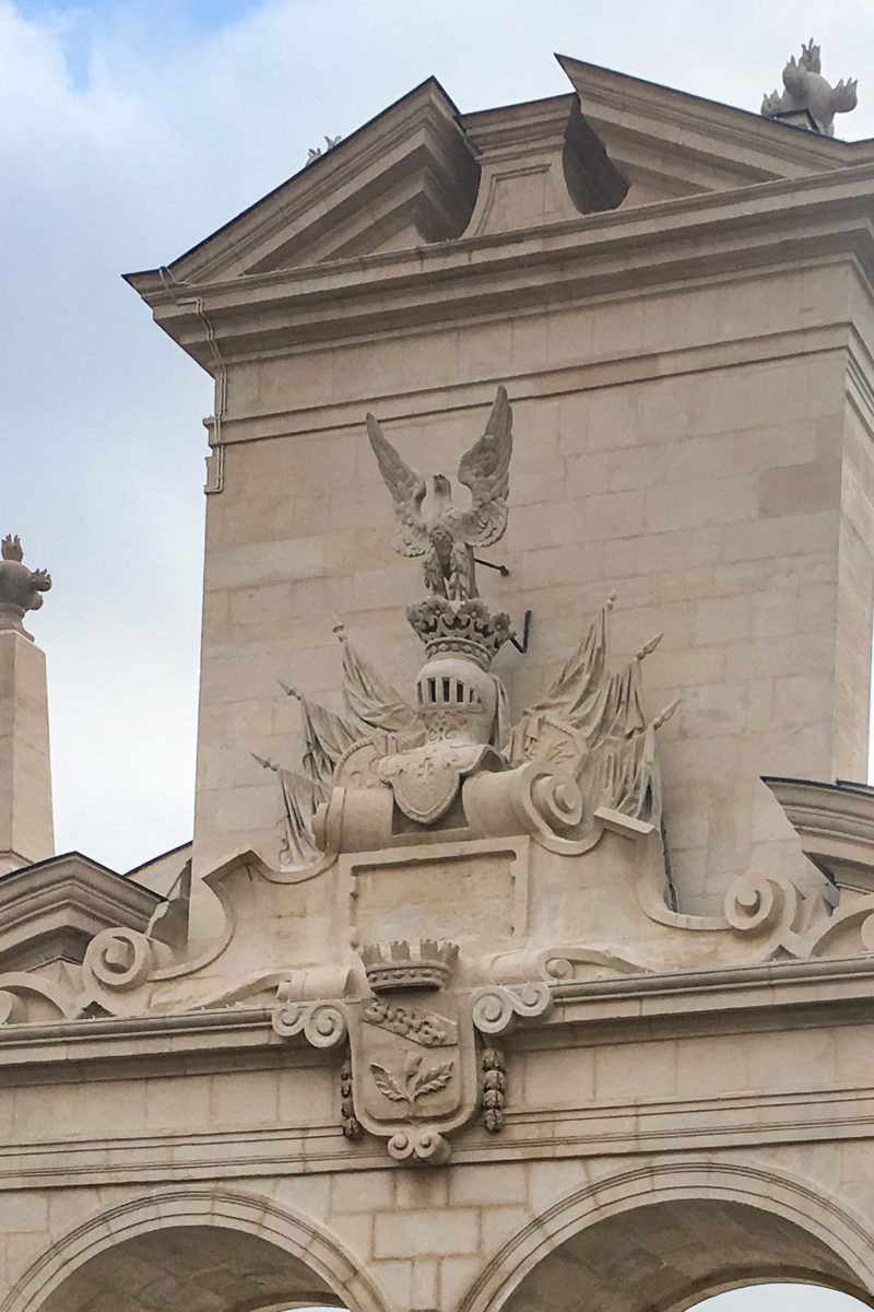 Agence Caillault ACMH – Porte Saint-Nicolas – Nancy –  Porte sud, élévation intérieure après restauration – détail sculpture
