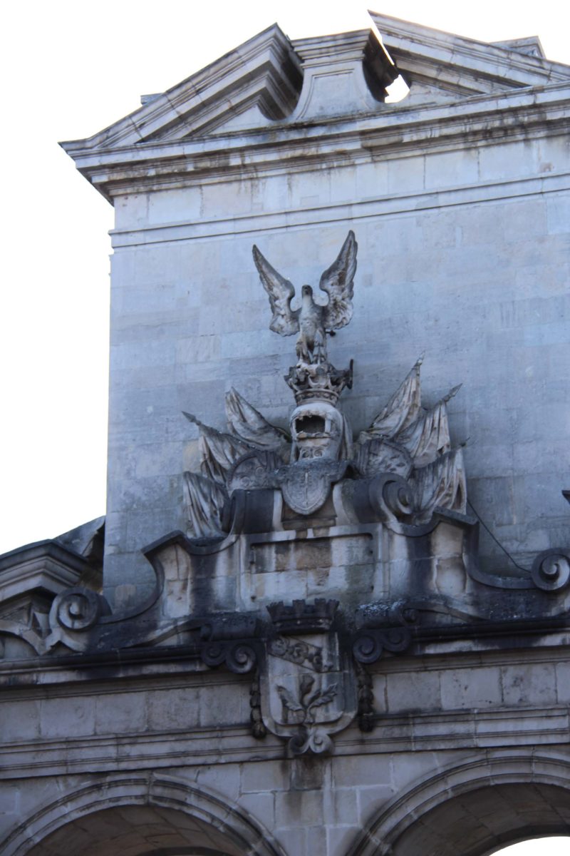 Agence Caillault ACMH – Porte Saint-Nicolas – Nancy –  Porte sud, élévation intérieure avant restauration – détail sculpture