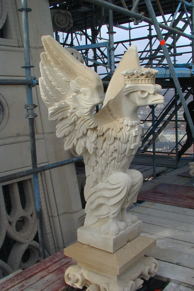 Agence Caillault ACMH – Eglise Saint Epvre – Nancy – Sculpture de la flèche restaurée