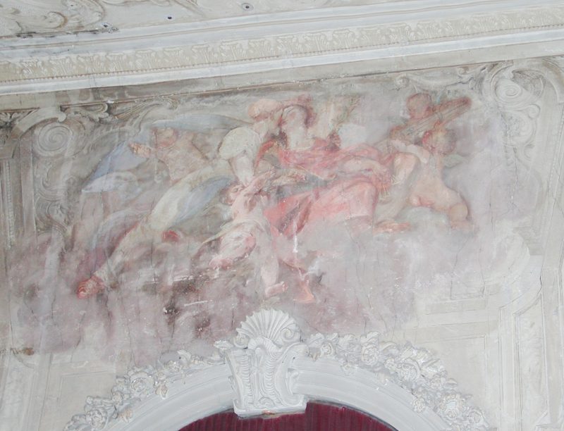 Agence Caillault ACMH – Hôtel de Ville – Nancy – Décor des murs de l’escalier d’Honneur avant restauration