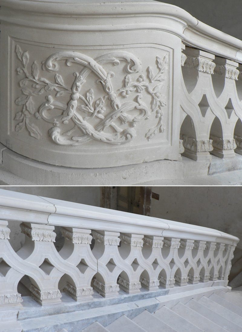 Agence Caillault ACMH – Palais ducal – Luneville – Balustrade de l’Escalier d’Honneur restauré